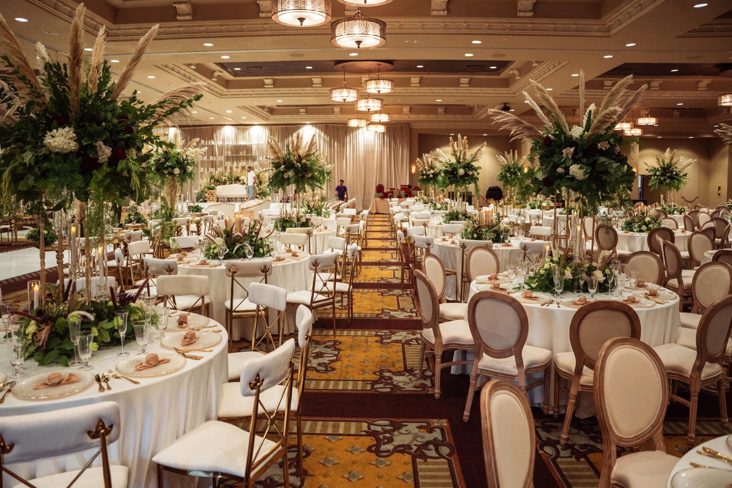 A Traditional Forest-Inspired Wedding with Pampas Grass & Gold accents in Houston Texas